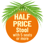 HALF PRICE stool with 5 seats or more